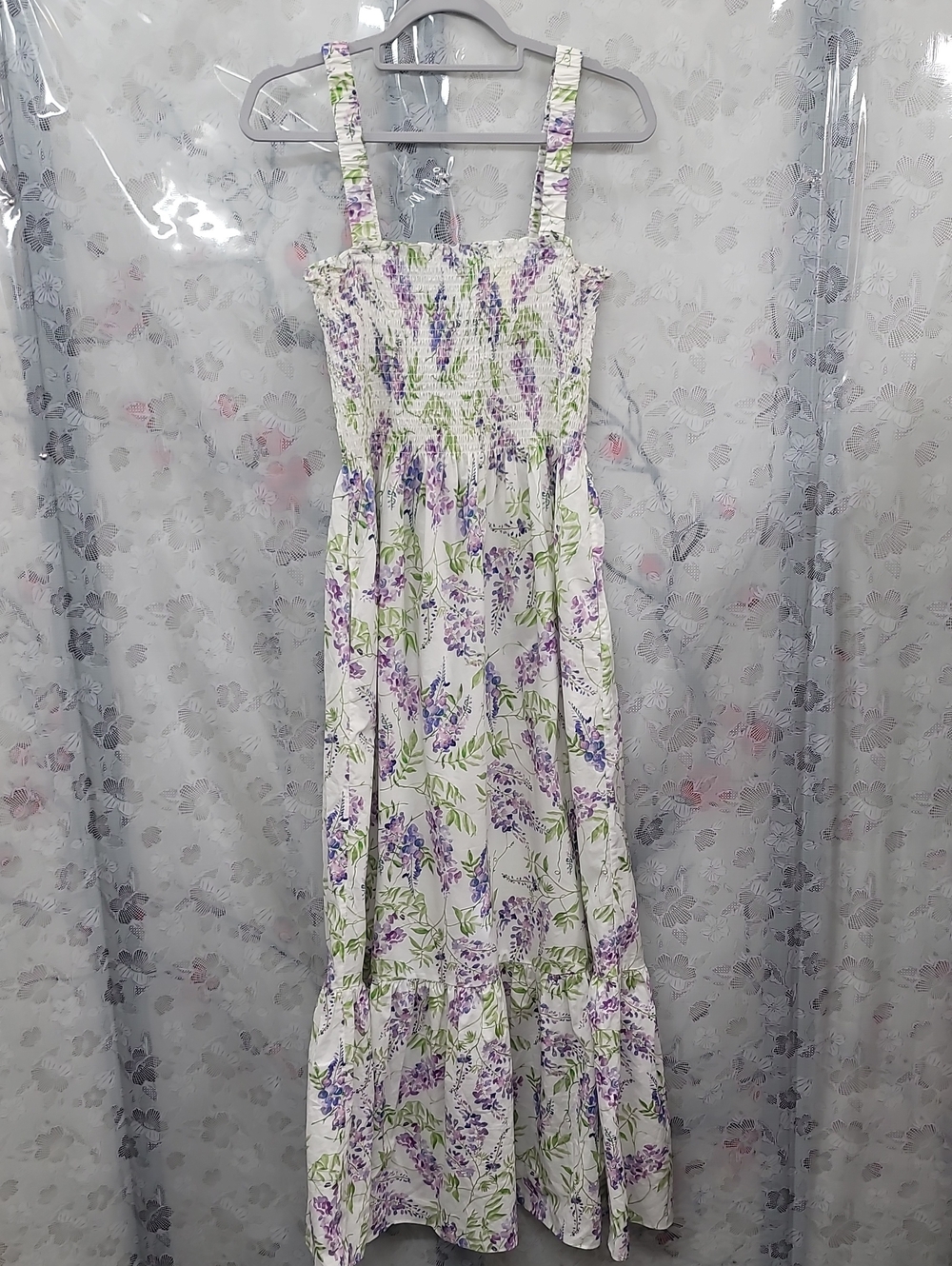Hill House Anjuli Nap Dress In Wisteria Floral Size Large - Picture 2 of 7